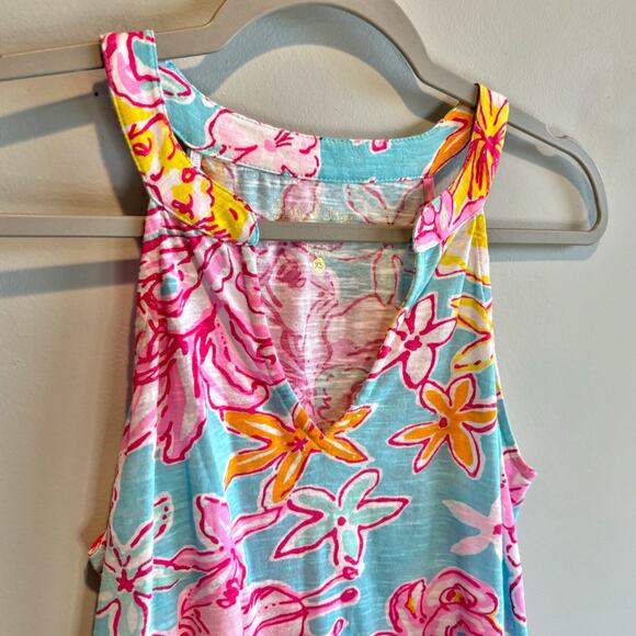 Lilly Pulitzer Arya Floral Cotton Tank - size XS - Picture 2 of 4